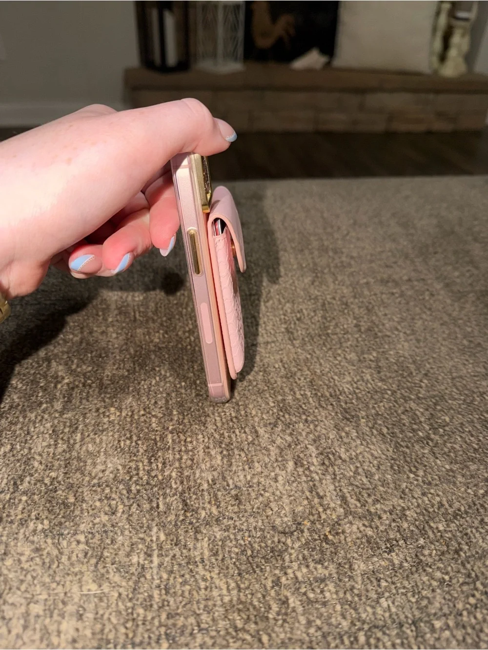 Pink Phone Case with Card Holder